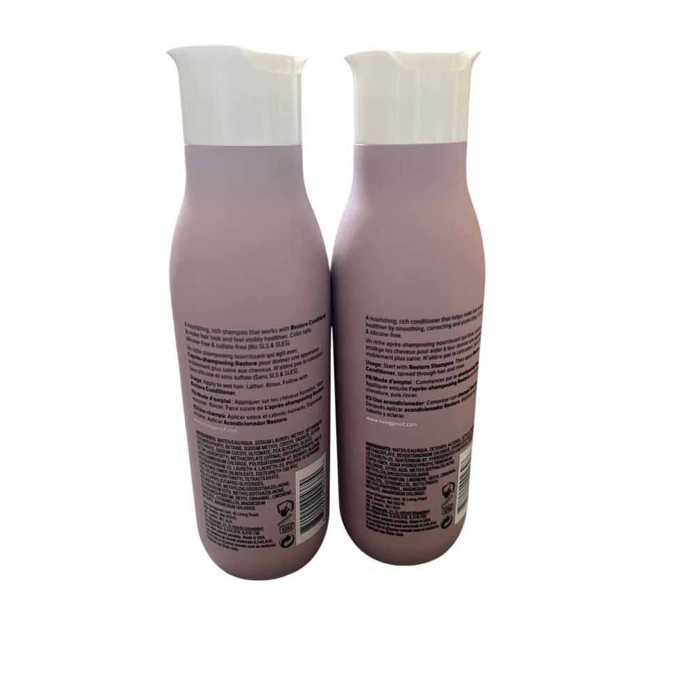 Living Proof Restore Shampoo & Conditioner Duo Set 8.0 Fl Oz Each Full Size - Picture 2 of 7